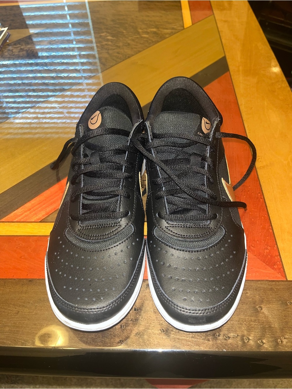 Nike Black Athletic Sneakers with White Outsole